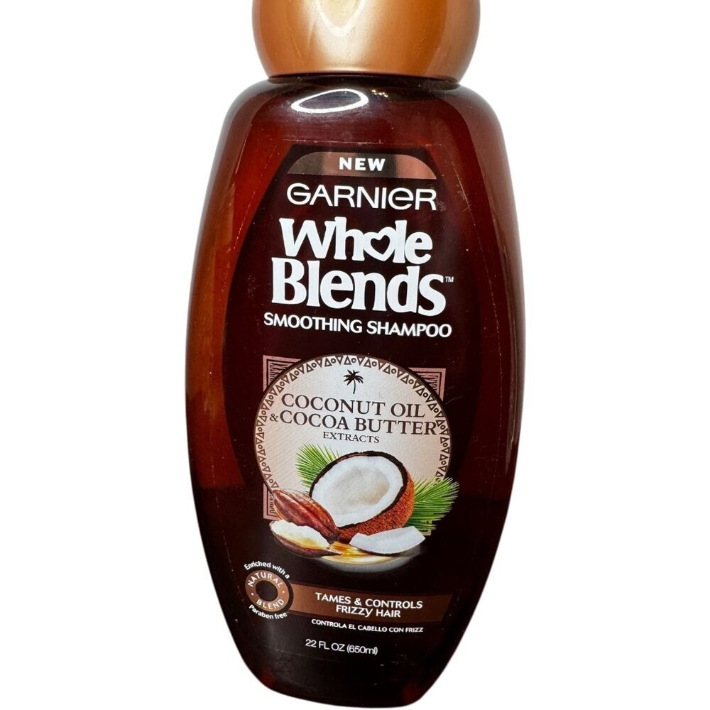 Garnier Whole Blends Smoothing Shampoo Coconut Oil & Cocoa Butter 22oz Tames Fri